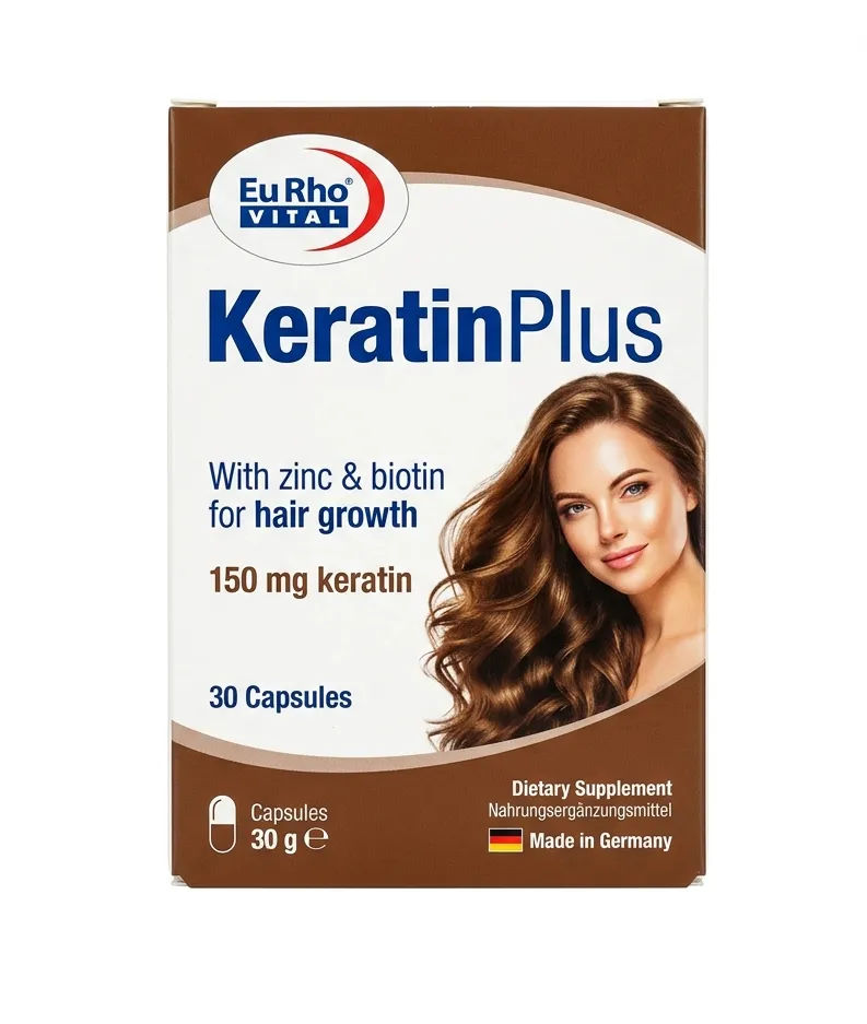 eurho-vital-keratin-plus-40-softgels.webp کپسول ژلاتینی نرم کراتین پلاس یوروویتال 40 عددی