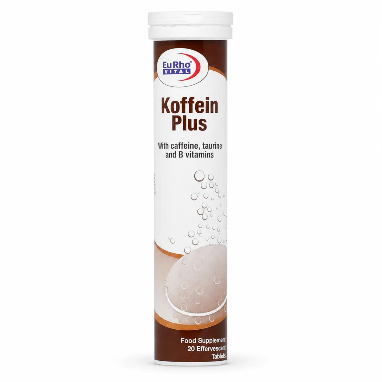 eurho-vital-koffein-plus-20-effervescent-tabs.webp قرص جوشان کافئین پلاس یوروویتال ۲۰ عددی