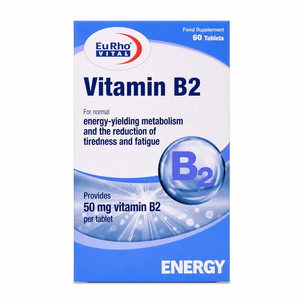 eurho-vital-vitamin-b2-60-tabs.webp قرص ویتامین B2 یوروویتال 60 عددی
