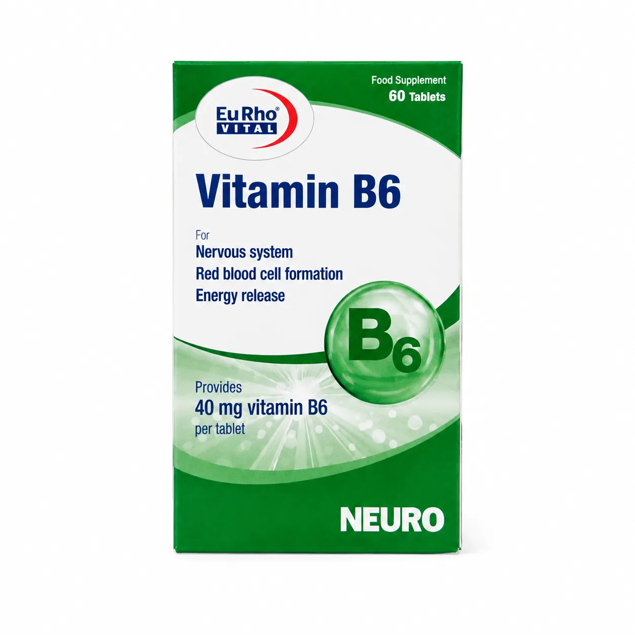 eurhovital-vitamin-b6-60-tabs.webp قرص ویتامین B6 یوروویتال بسته 60 عددی