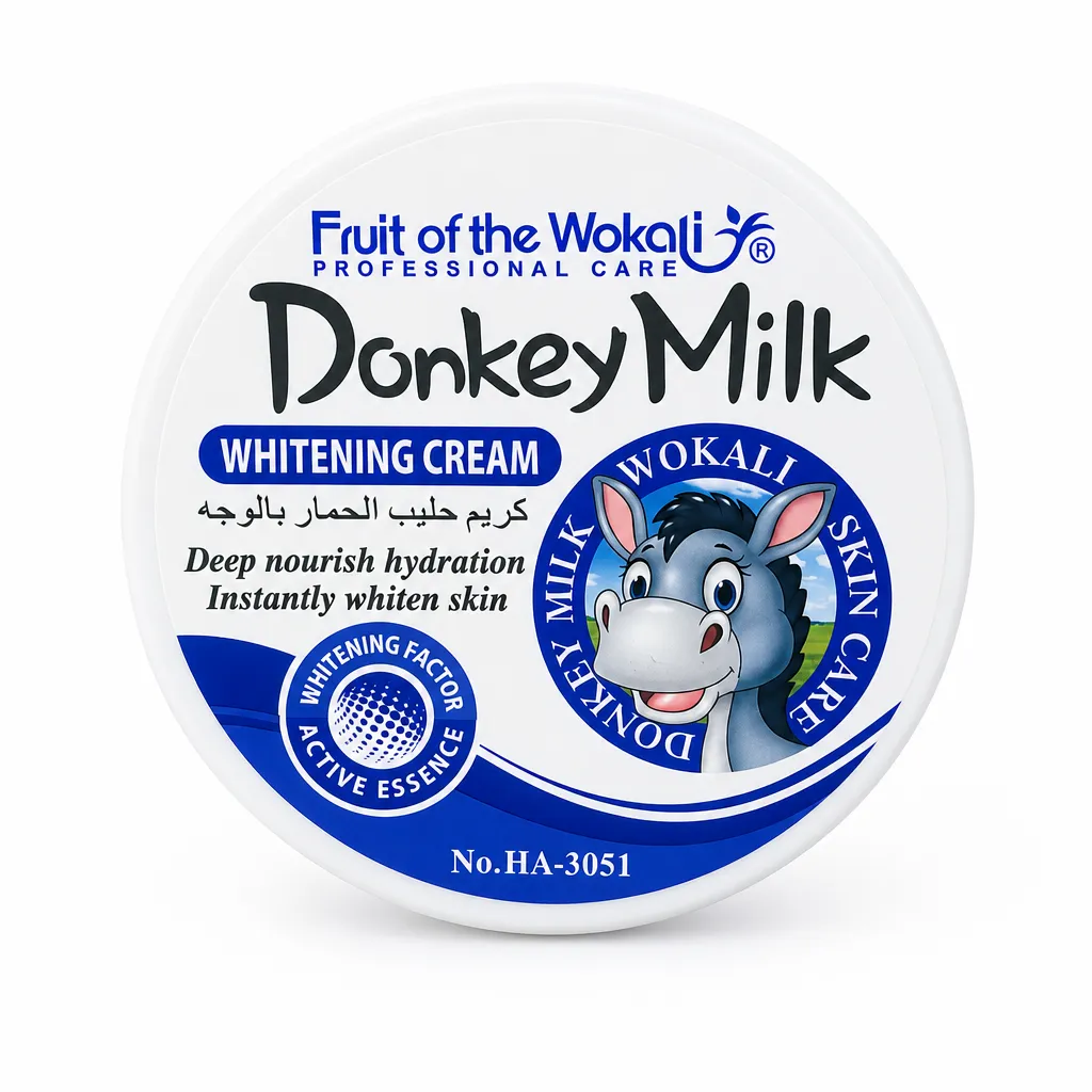 wokali-donkey-milk-whitening-cream-115g کرم سفید کننده صورت شیر الاغ وکالی (Wokali) - Image 1